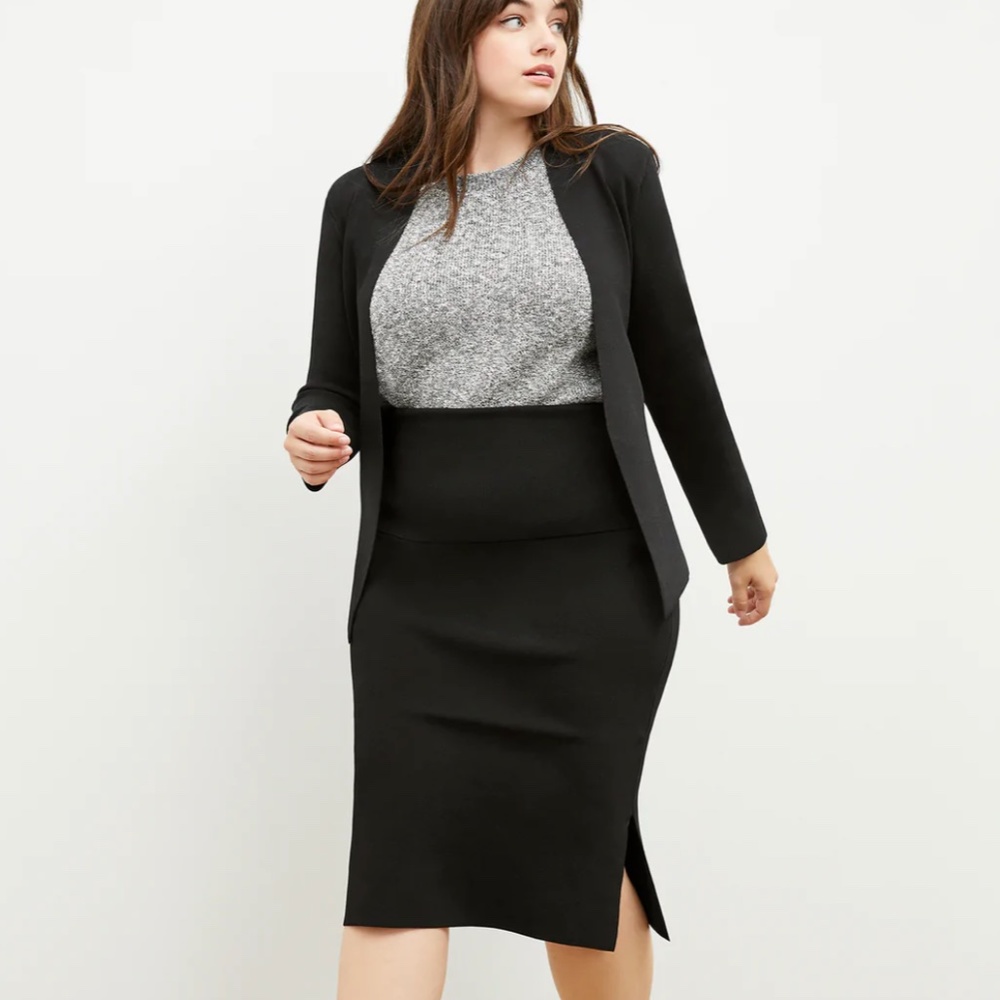 MM LAFLEUR Harlem Jardigan Knit Skirt in Black Size +3